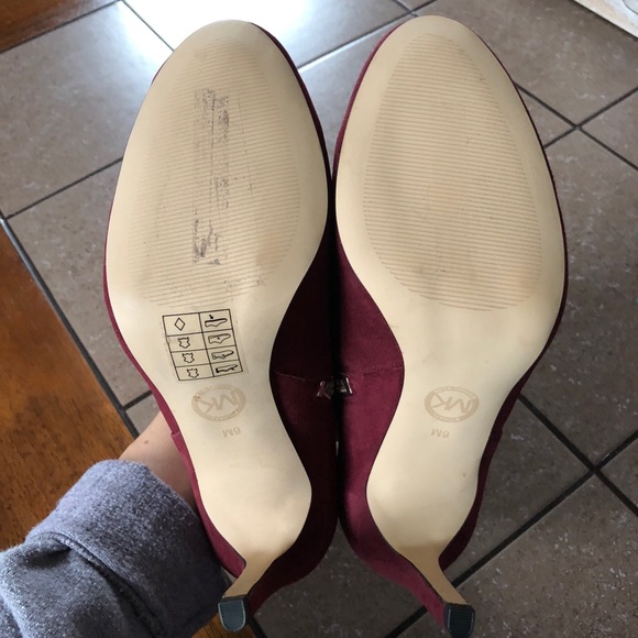 MICHAEL Michael Kors Deep Wine Suede Ankle Bootie - Picture 4 of 7